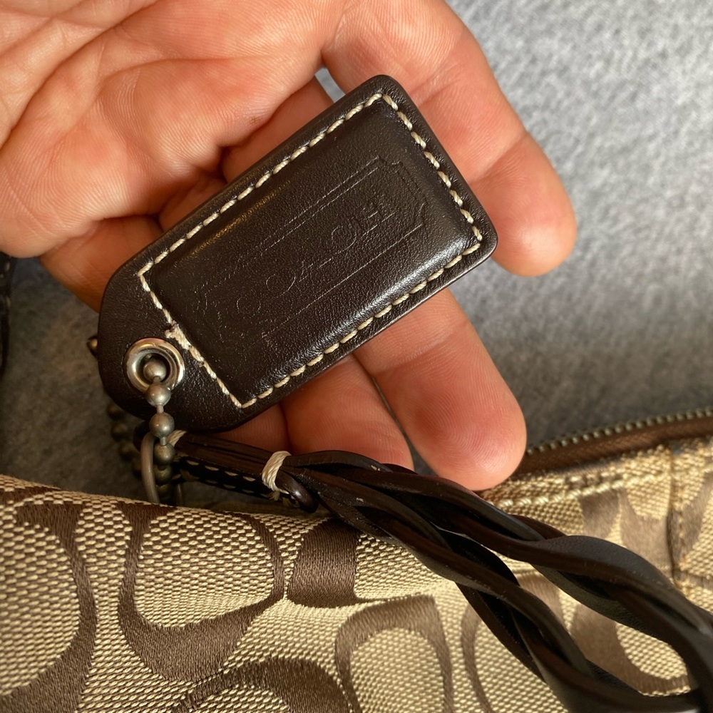 Y2K Coach Authentic Hobo Brown Signature C Shoulder Hand Bag Purse K 10601 - Picture 4 of 16
